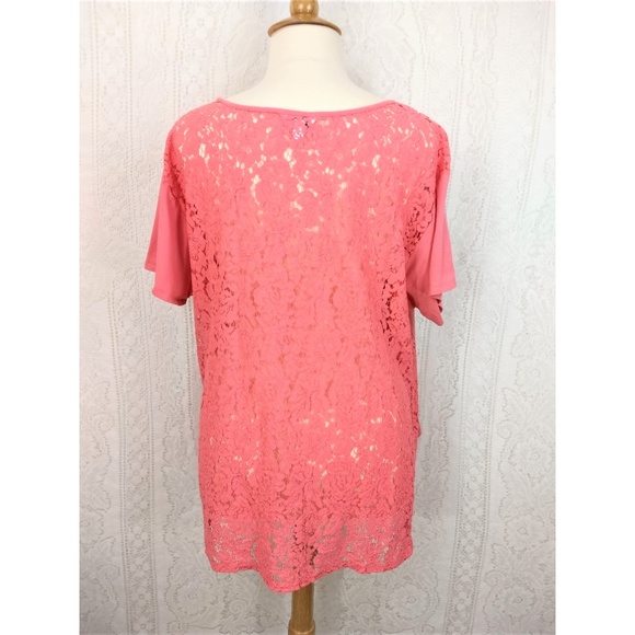 JCP Boutique Lace Back T-shirt Plus Size 3X - Picture 2 of 5